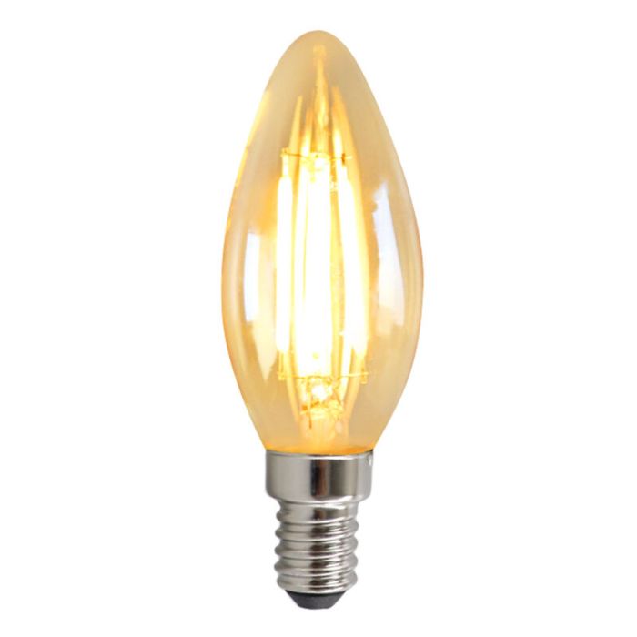 Dæmpbar Olucia E14 LED stearinlys, 3w, Amber glas, 2200k