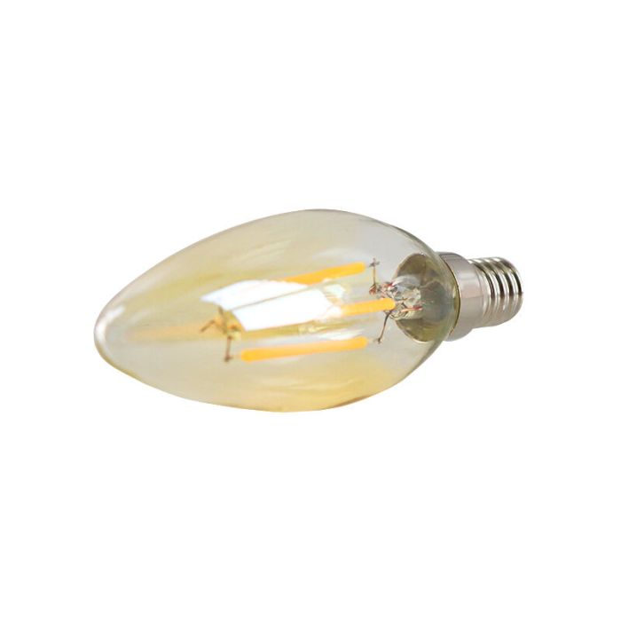 Dæmpbar Olucia E14 LED stearinlys, 3w, Amber glas, 2200k