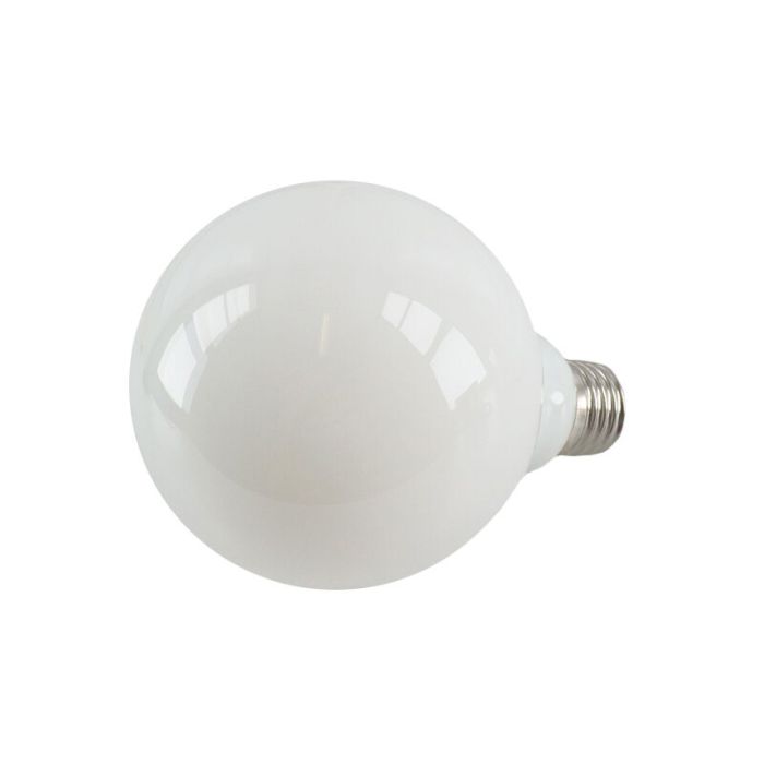Dæmpbar Olucia E27 LED pære, G95, 5w, Hvidt glas, 2700k