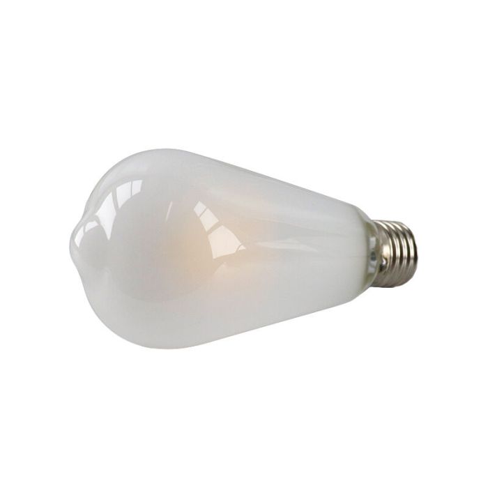 Dæmpbar Olucia E27 Edison LED pære, ST58, 5w, Hvidt glas, 2700k