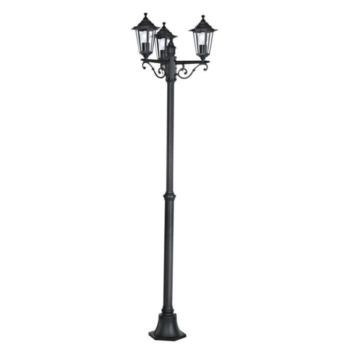 Sort klassisk udendørslampe aluminium, Alieke, IP44