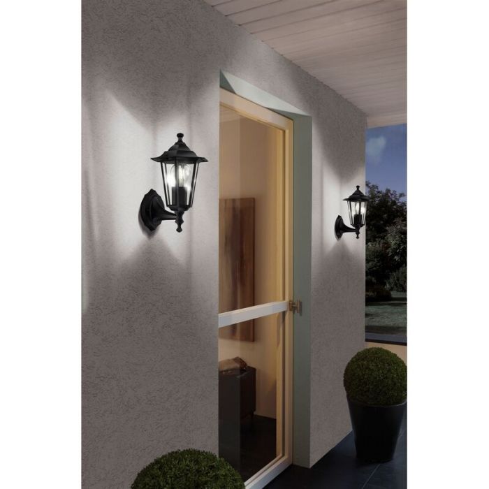 Sort klassisk udendørslampe aluminium, Alieke, IP44