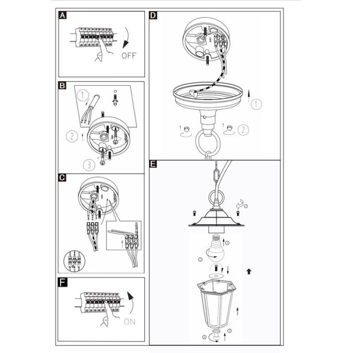 Sort klassisk udendørslampe aluminium, Alieke, IP44