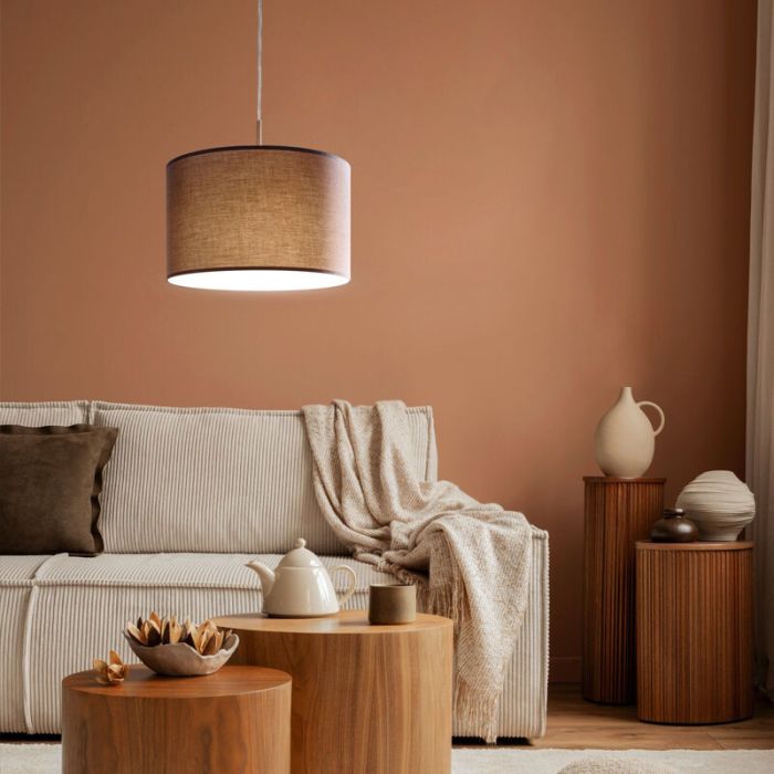 Antracit modern pendler lampe stof, Abano