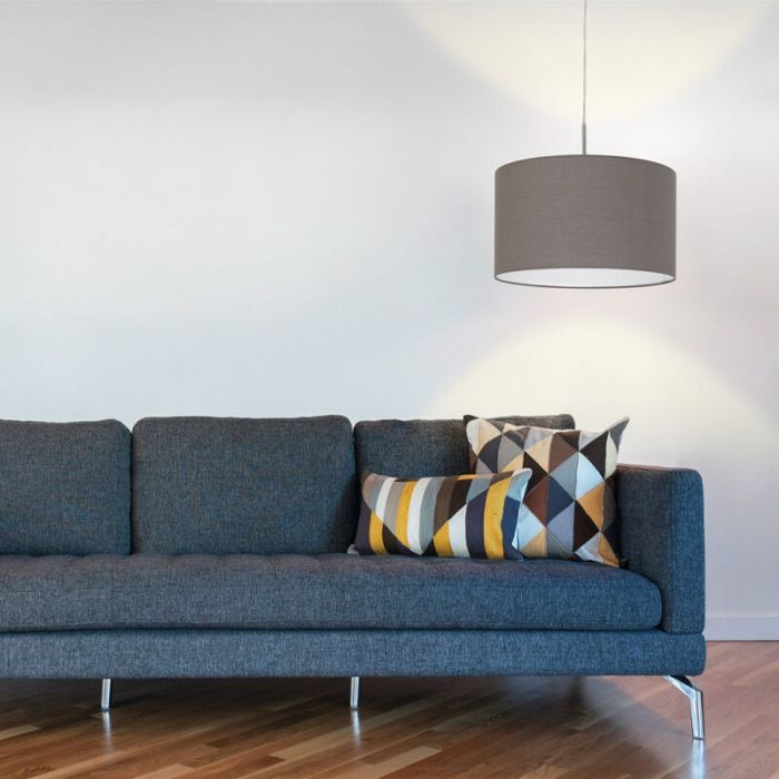 Antracit modern pendler lampe stof, Abano