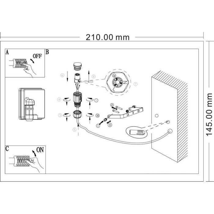 Hvid udendørslampe aluminium, Joey, IP65