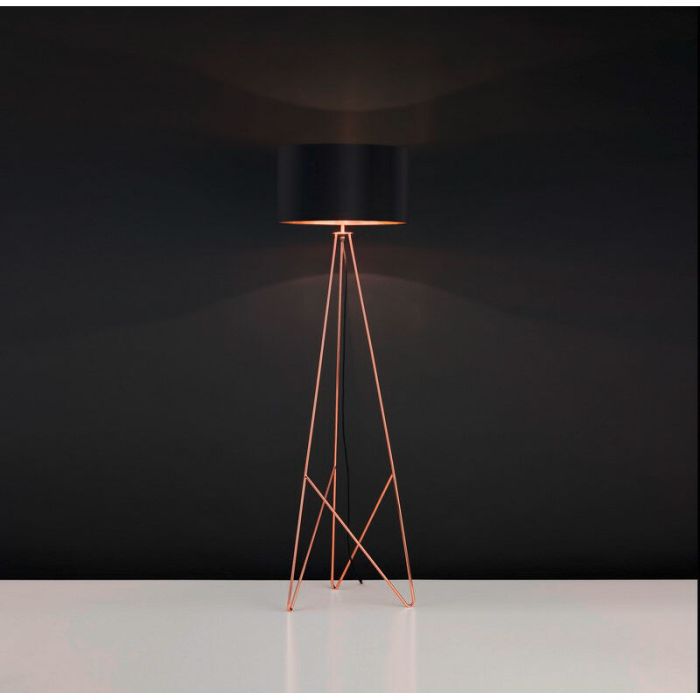 Kobber design gulv lampe metal, Viola, med brytare