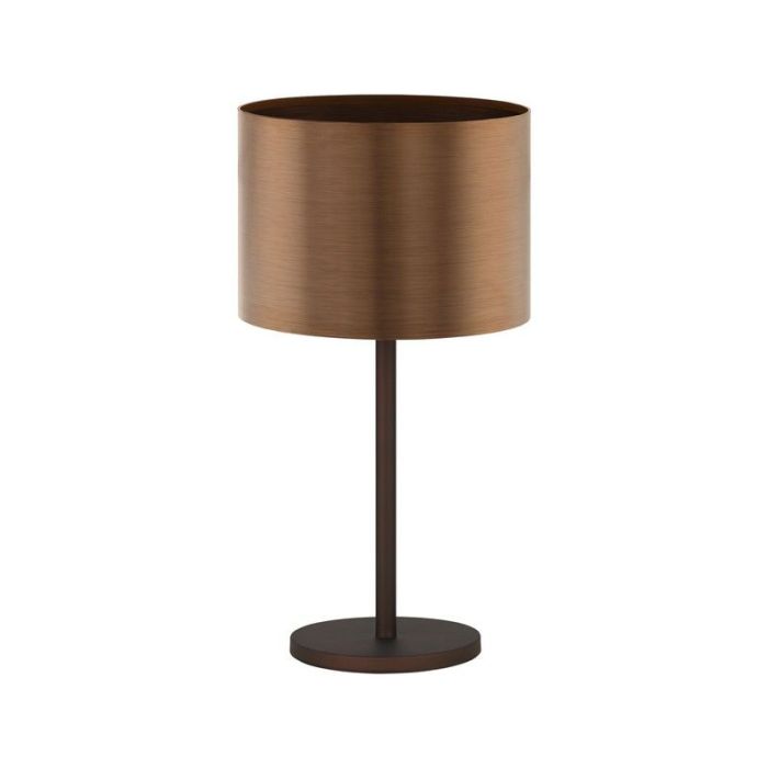 Brun design bordlampe plast, Noor, med brytare