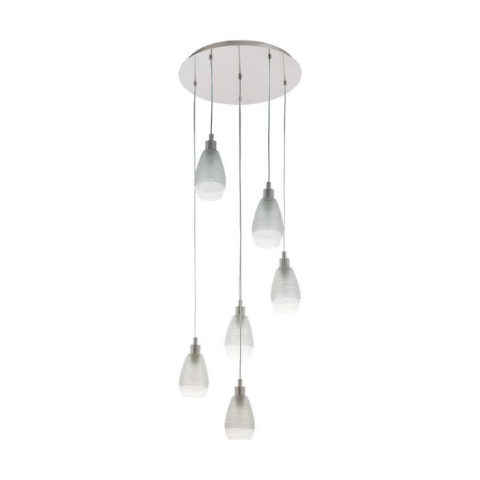 Nikkel design pendler lampe glas, Kik