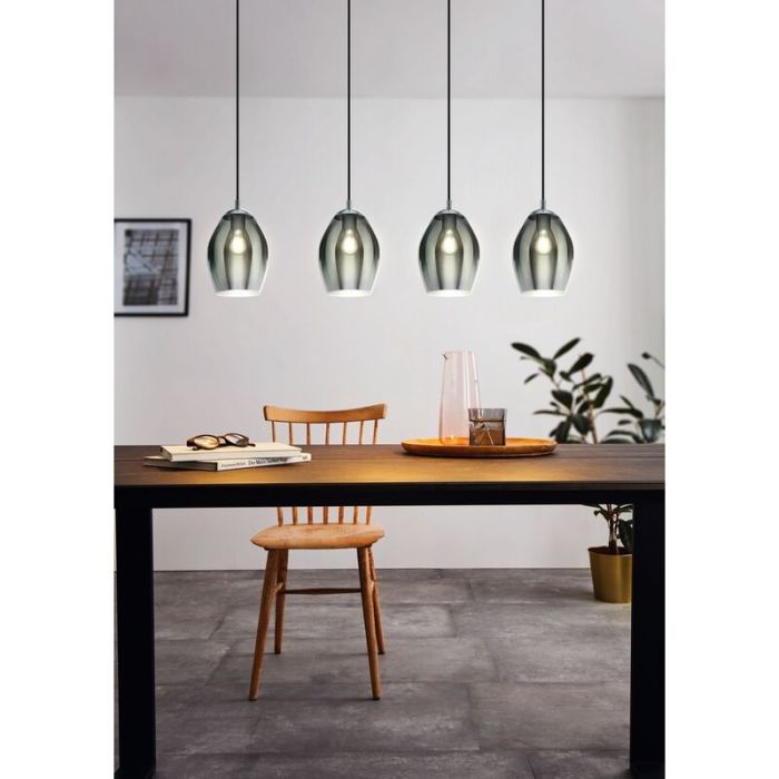 Grå design pendler lampe glas, Nikky