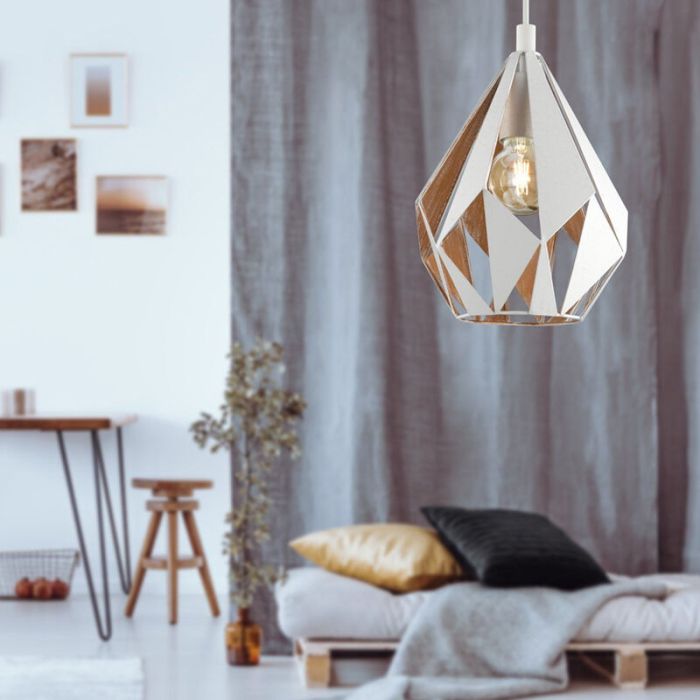 Hvid design pendler lampe metal, Acri