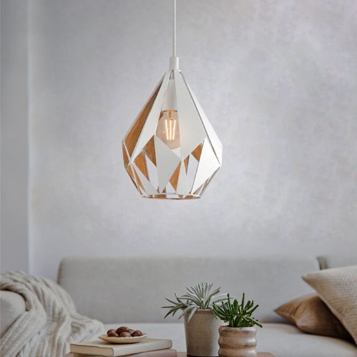 Hvid design pendler lampe metal, Acri