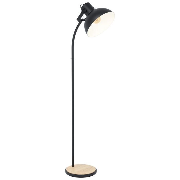 Træ gulv lampe brun, Elmira, med brytare