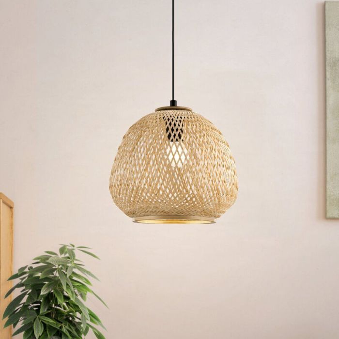 Rustik pendler lampe træ, Nicole