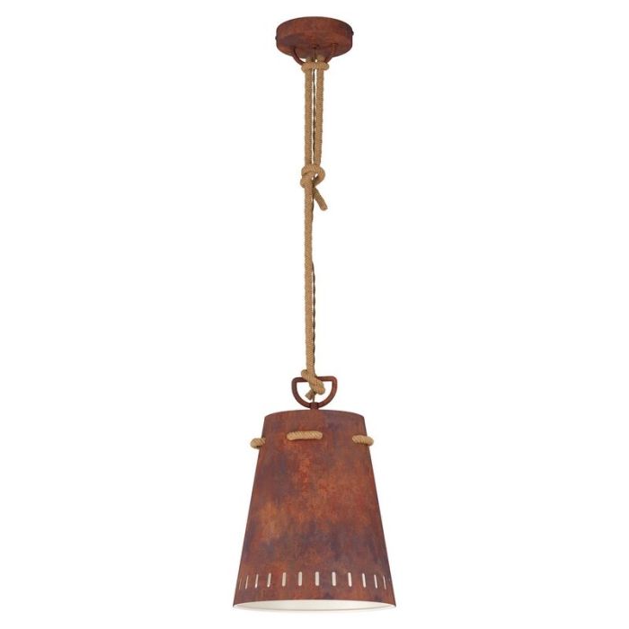 Rustfarvet rustik pendler lampe stål, Everardus