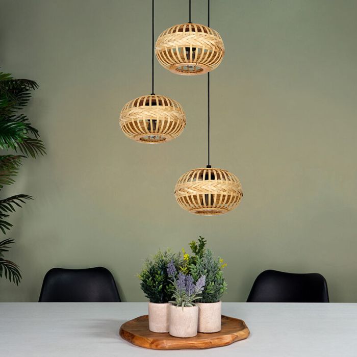 Brun rustik pendler lampe metal, Firenze