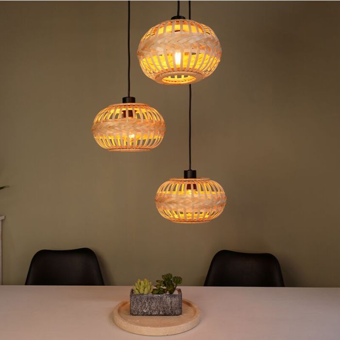 Brun rustik pendler lampe metal, Firenze