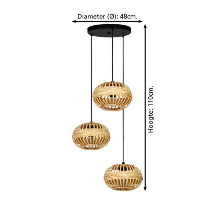 Brun rustik pendler lampe metal, Firenze