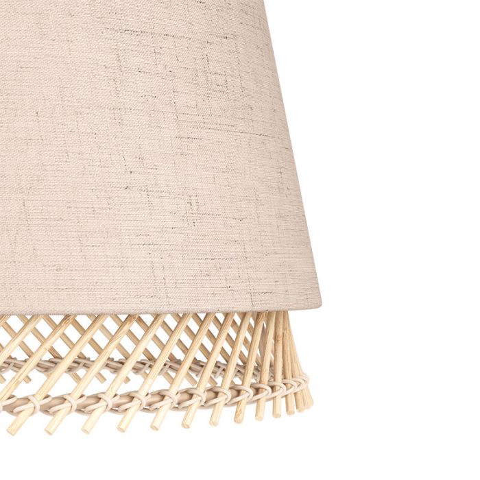 Beige bordlampe stof, Ruby, med brytare