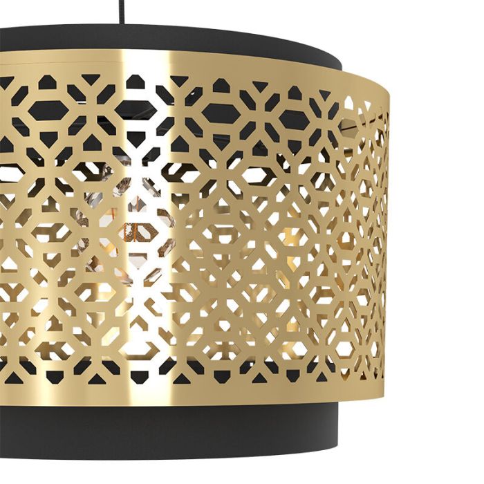 Messing retro pendler lampe stål, Quincy
