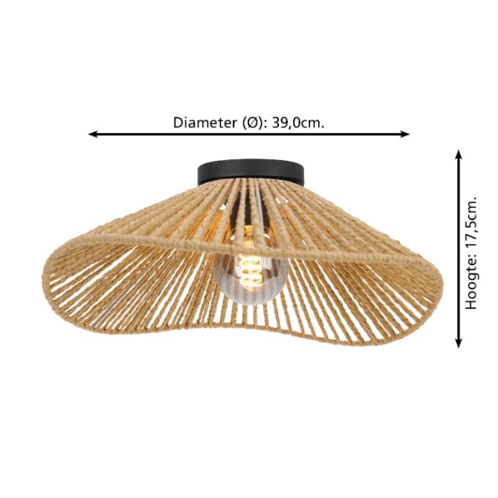 Papir loftlampe brun, Jitze