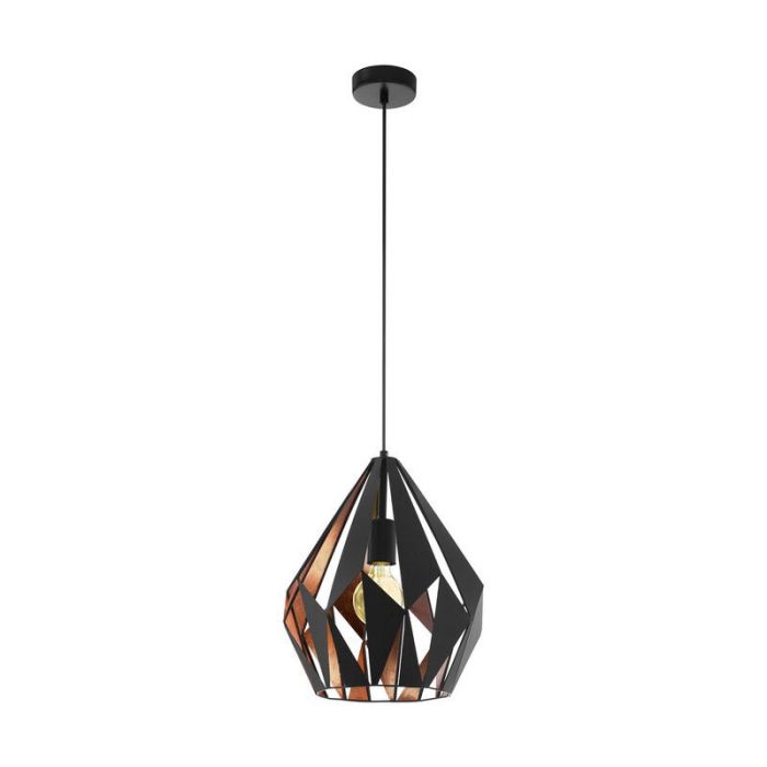 Sort design pendler lampe metal, Acri