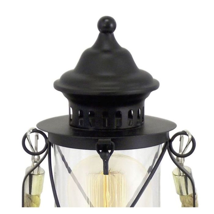 Sort klassisk bordlampe stål, Katoo, med brytare