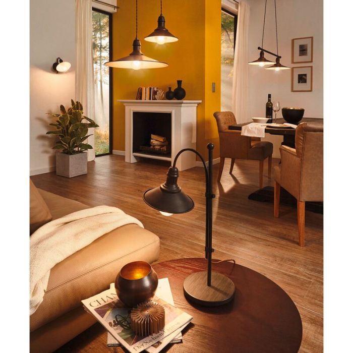 Brun klassisk pendler lampe stål, Jalysha