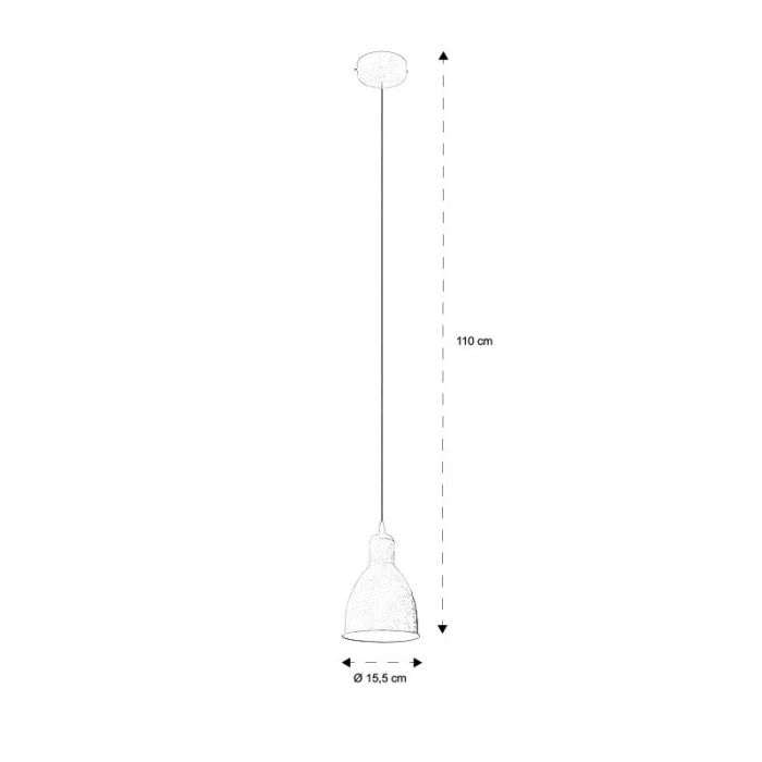 Kobber rustik pendler lampe metal, Lavinio
