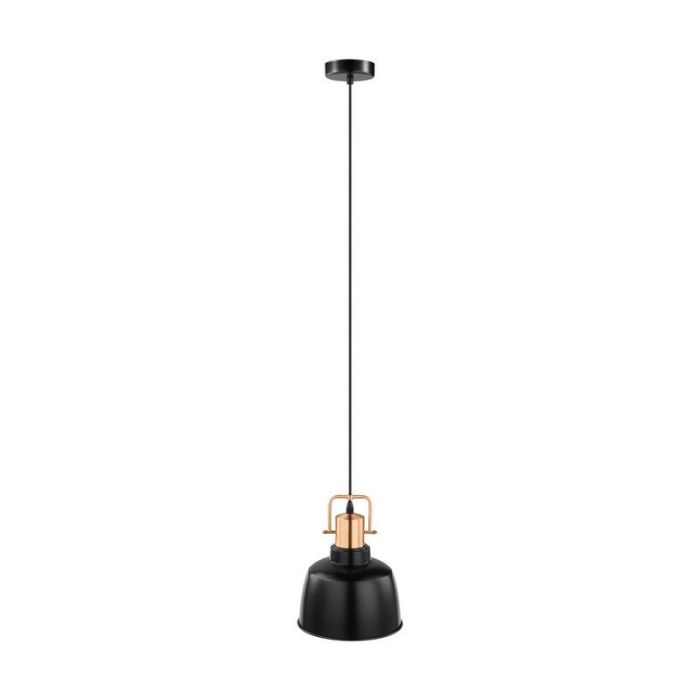 Sort retro pendler lampe metal, Aditya