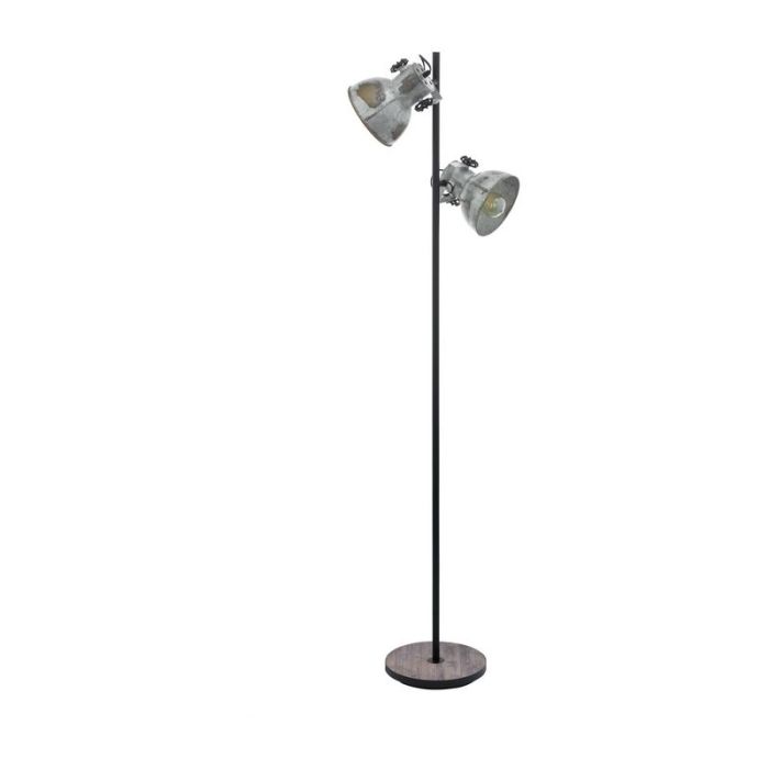 Træ gulv lampe brun, Angelina, med brytare