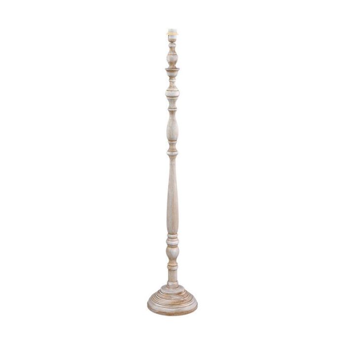 Træ gulv lampe hvid, Ayden, med brytare