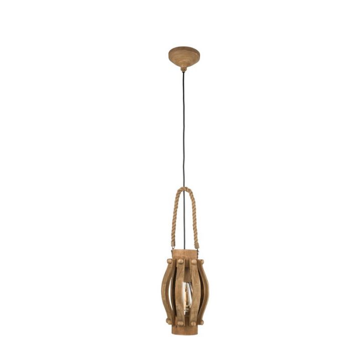Træ pendler lampe brun, Adriano