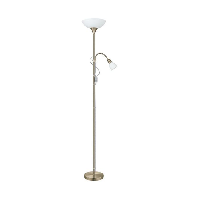 Bronze læselampe gulv plast, Burgo, med brytare