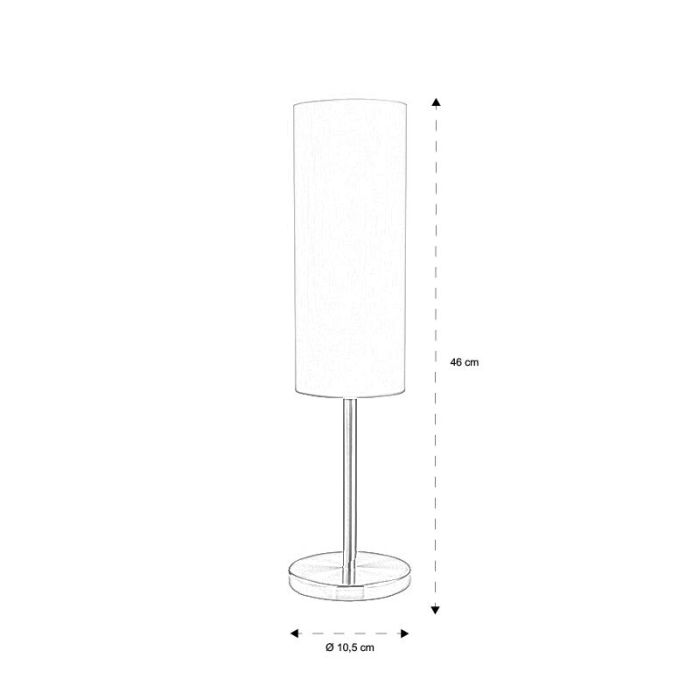 Nikkel bordlampe glas, Ciuda, med brytare