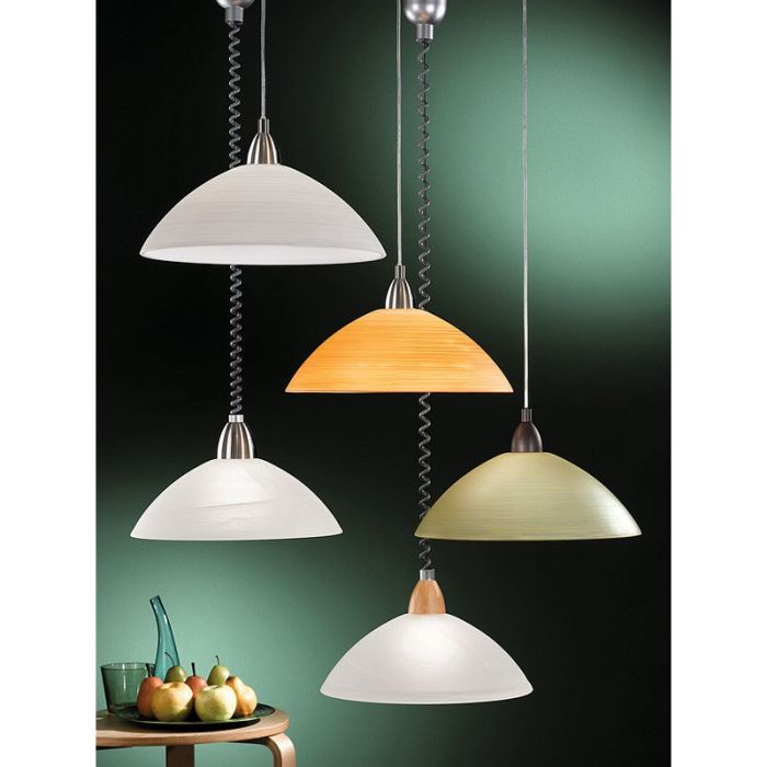 Hvid klassisk pendler lampe glas, Brandon