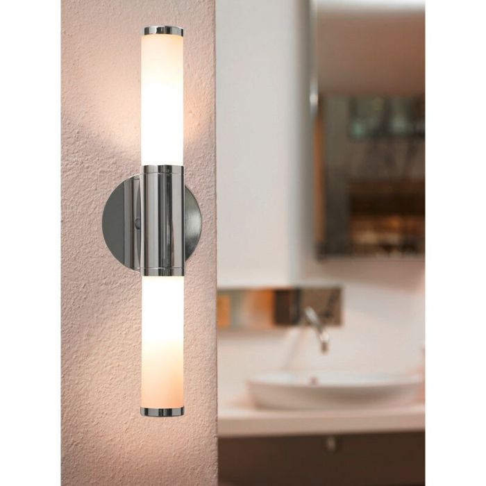 Krom modern spejllampe glas, Euska, IP44