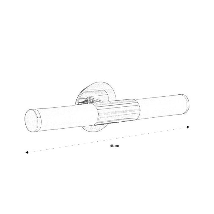 Nikkel modern spejllampe glas, Euska, IP44