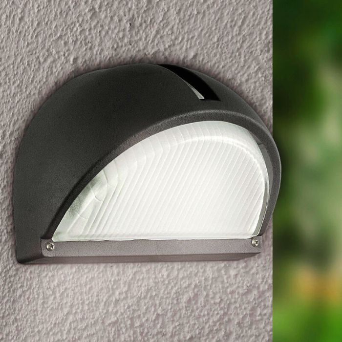 Sort udendørslampe aluminium, Gemma, IP44