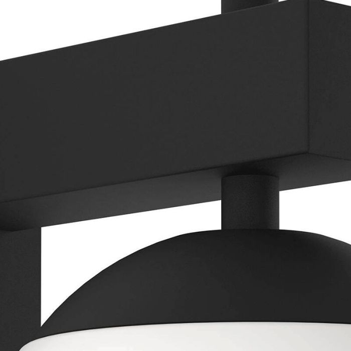 Sort modern udendørslampe glas, Boris, IP44