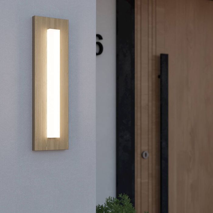 Brun modern udendørslampe aluminium, Bernardo, 7W, 3000K LED, IP44