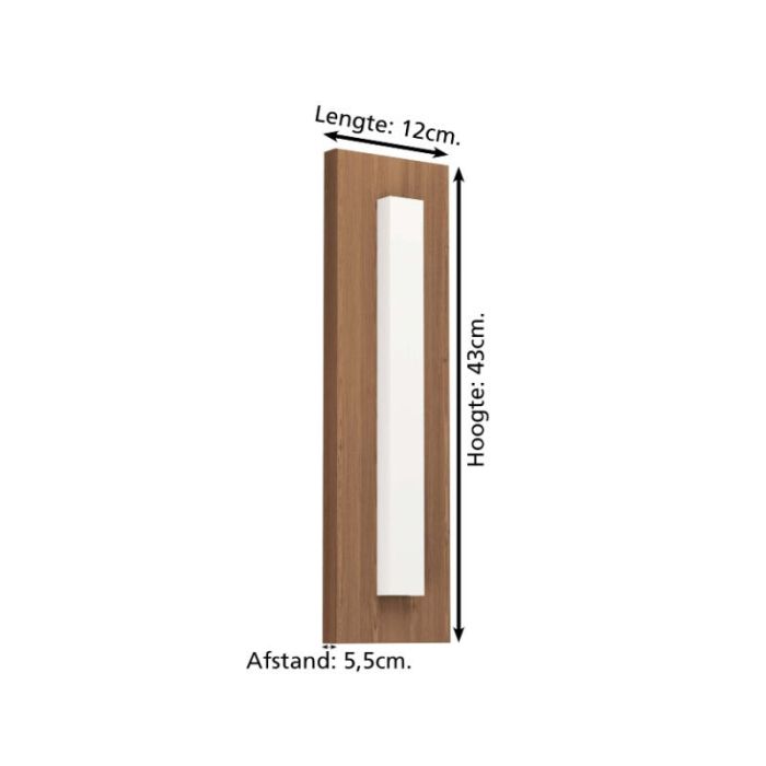 Brun modern udendørslampe aluminium, Bernardo, 7W, 3000K LED, IP44