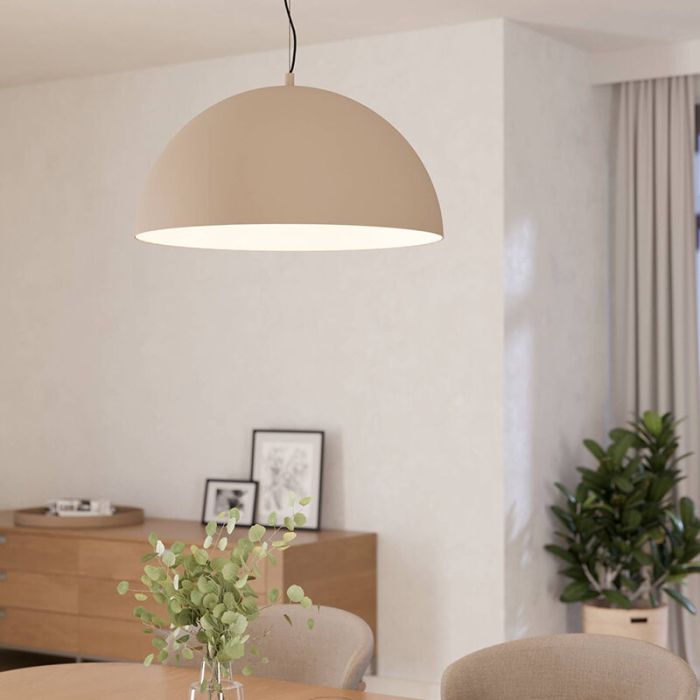 Beige pendel kuppel stål, Geneva