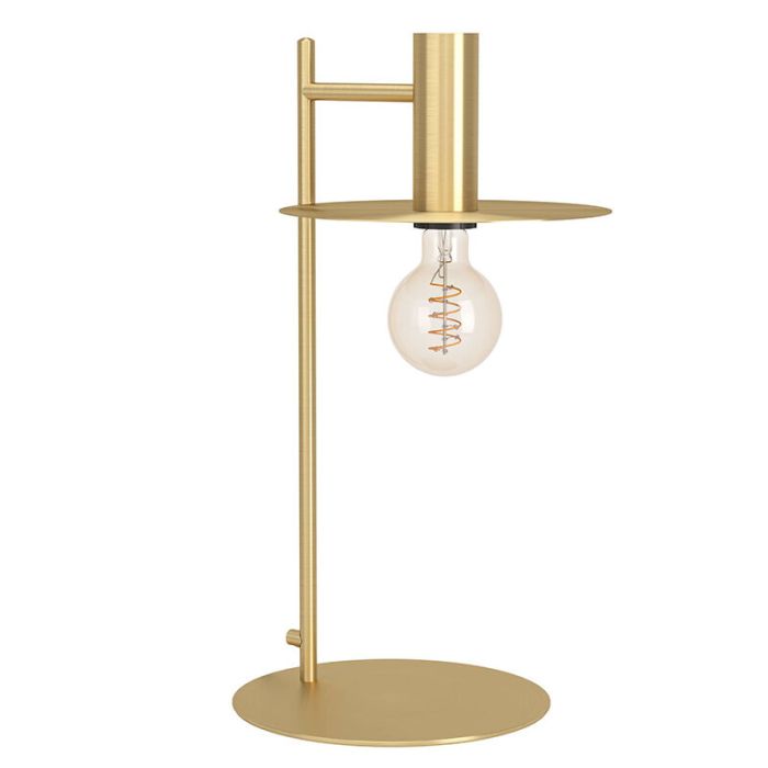 Messing modern bordlampe stål, Elana, med brytare