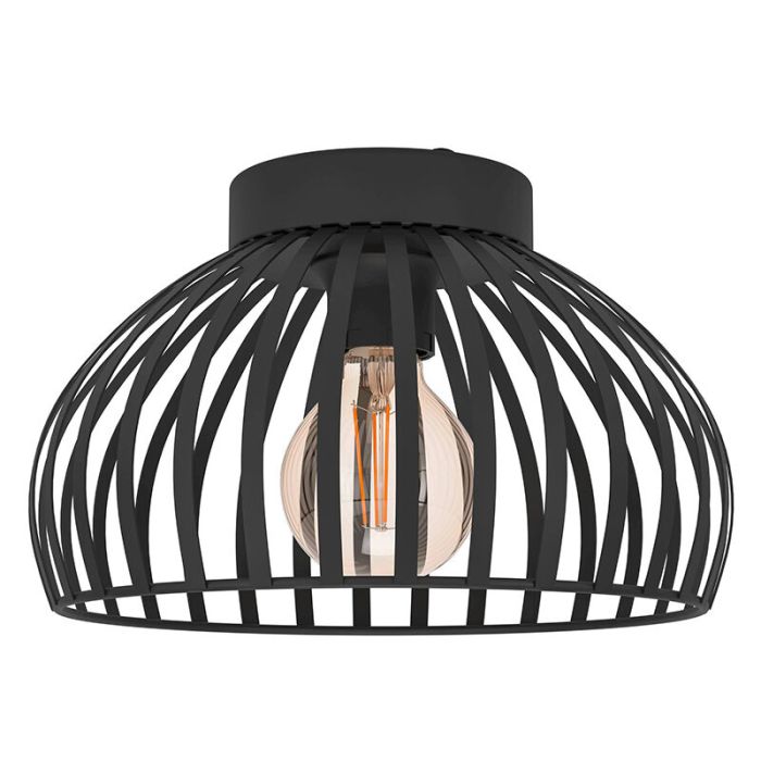 Sort industri loftlampe stål, Egine