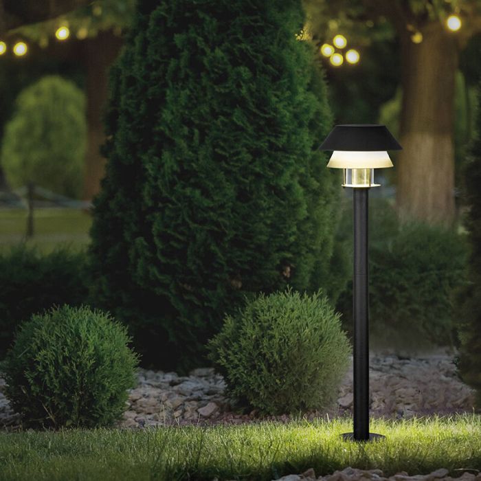 Sort udendørslampe stål, Cindy, IP65