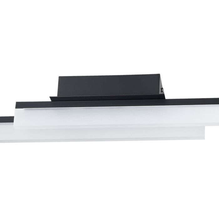 Sort modern loftlampe badeværelse aluminium, Michelle, 11W, 3000K LED, IP44