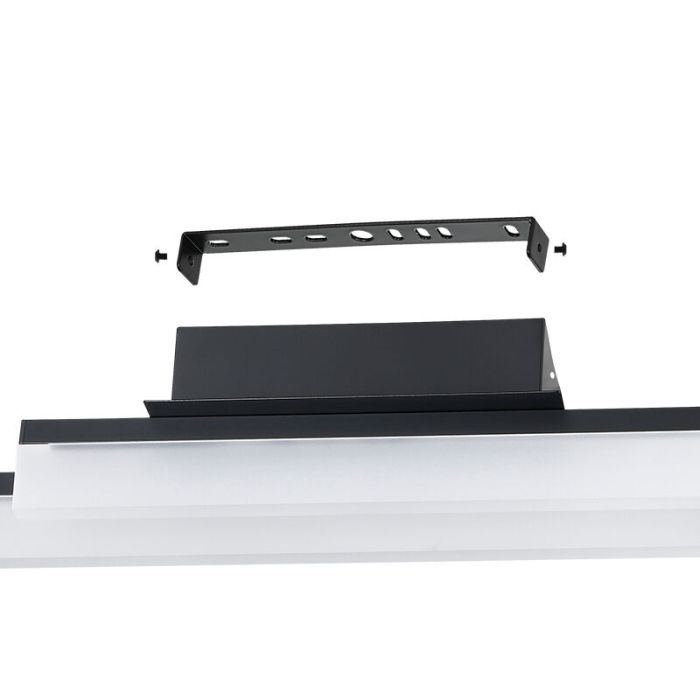 Sort modern loftlampe badeværelse aluminium, Michelle, 11W, 3000K LED, IP44