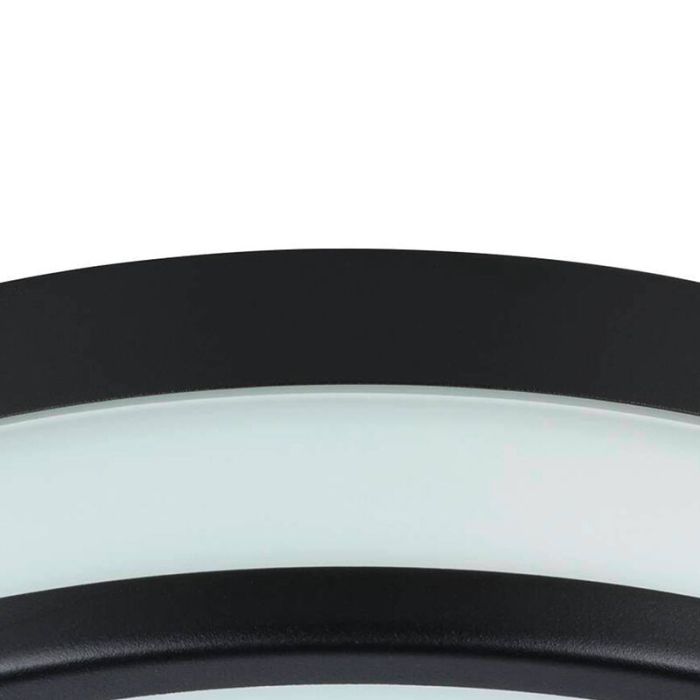 Sort loftlampe badeværelse glas, Jacco, 5,7W, 3000K LED, IP44
