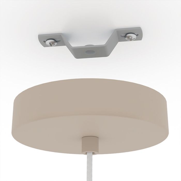 Beige industri pendler lampe aluminium, Safira